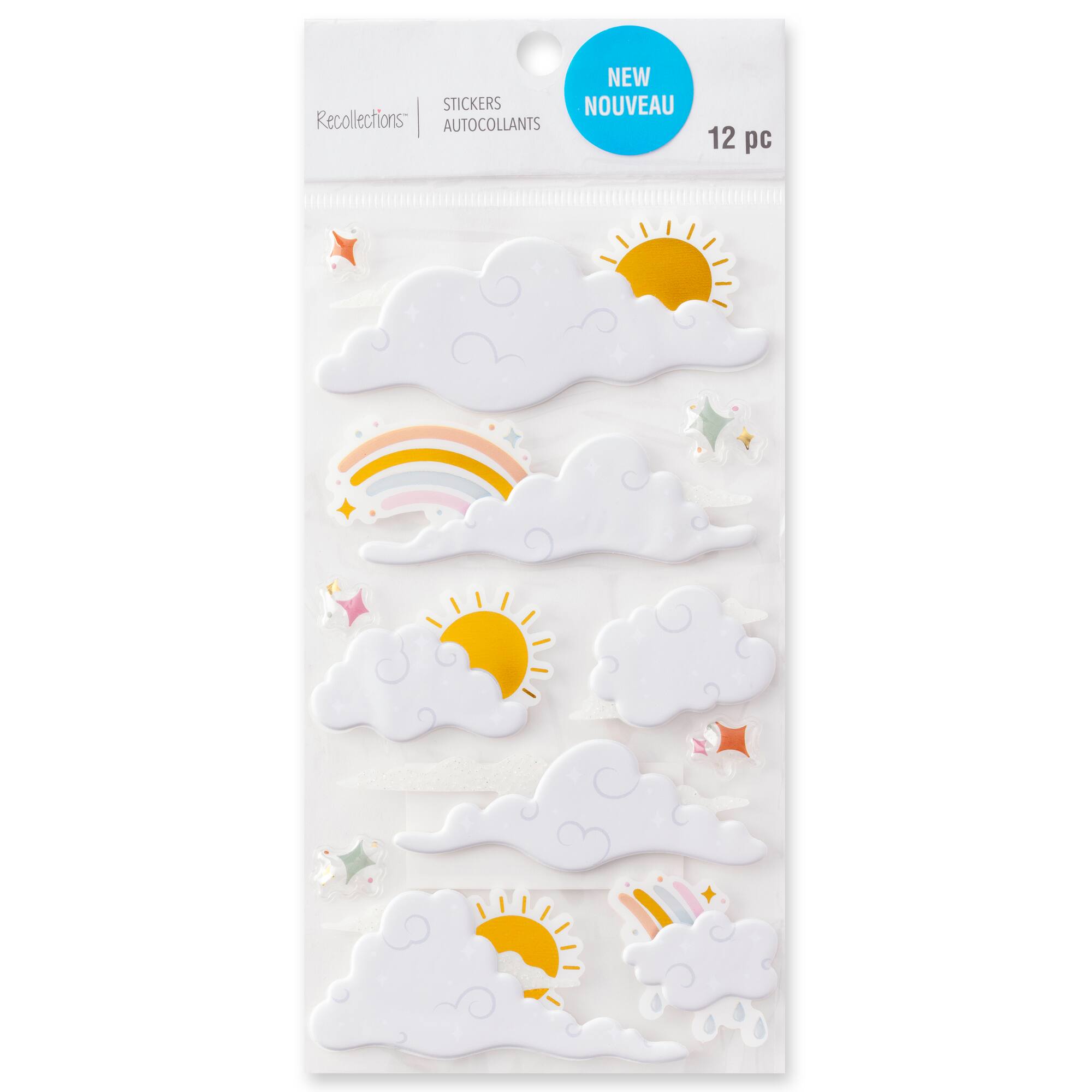 Cloud & Rainbow Dimensional Stickers by Recollections™